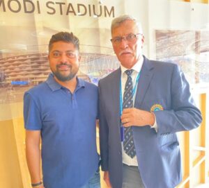 Nishant Jani with BCCI President Roger Binny
